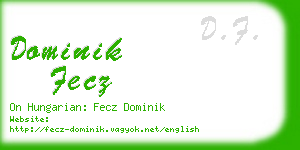 dominik fecz business card